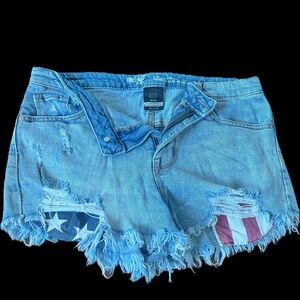 denim shorts